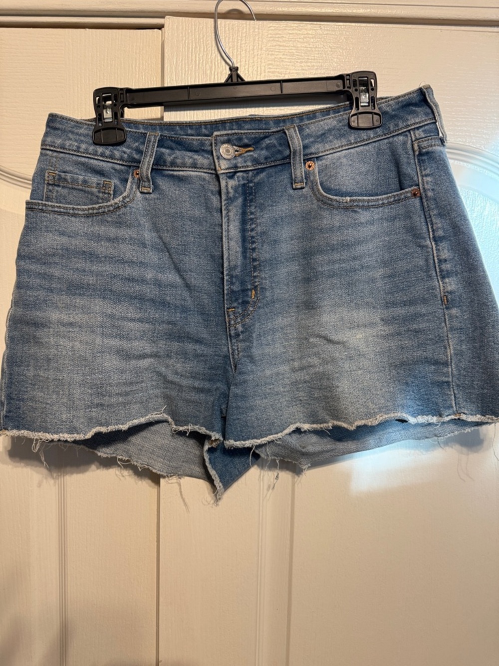Old Navy Light Blue Frayed Hem Denim Shorts